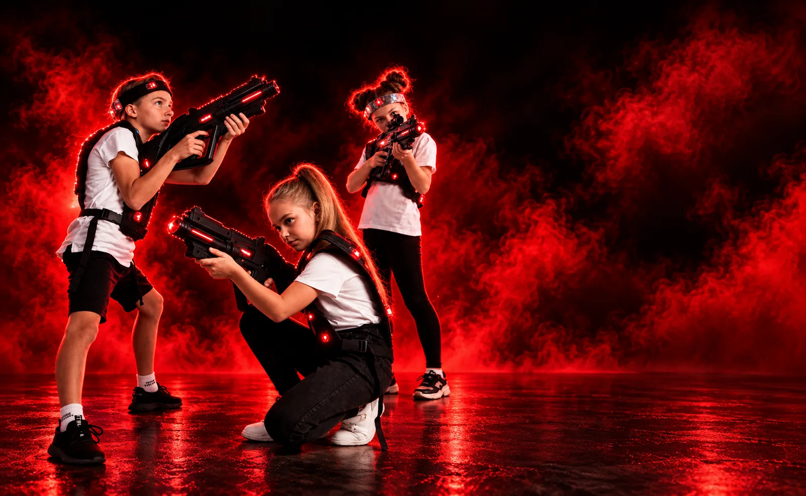 Kids laser tag squad at HAVOC